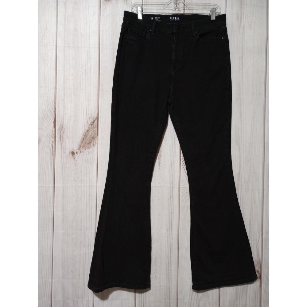 A.n.a Jeans Ladies 10 Black Flare‎ High Rise
